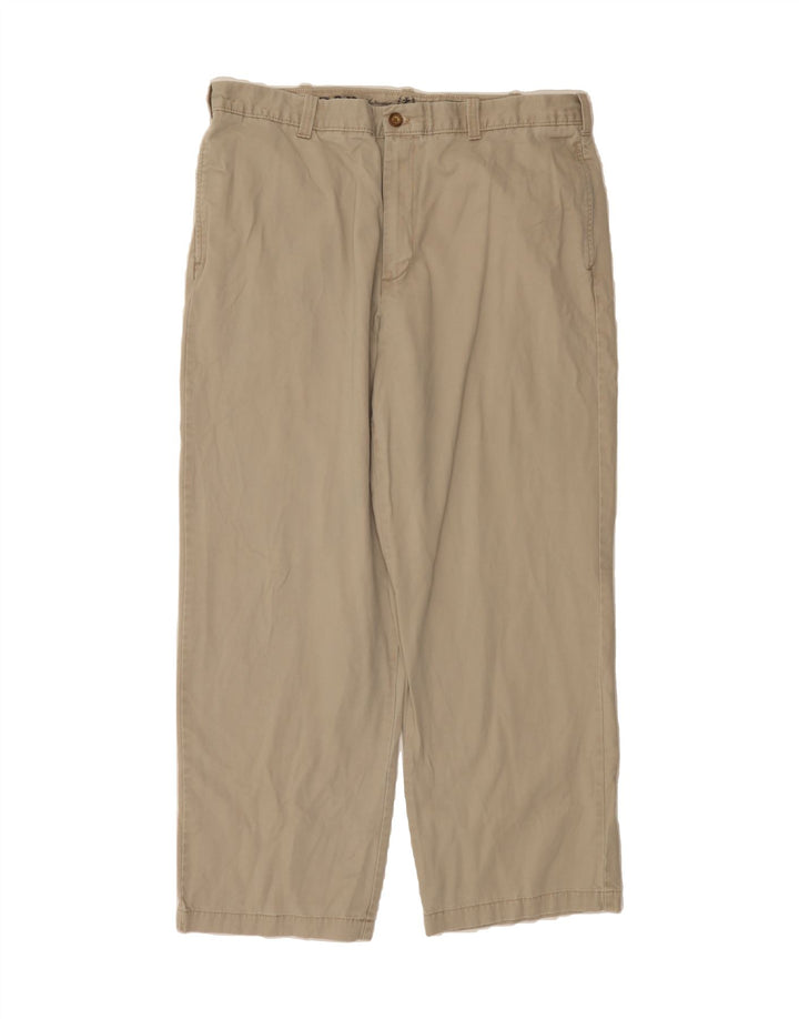 IZOD Mens Straight Chino Trousers W40 L30 Beige Cotton Vintage Izod and Second-Hand Izod from Messina Hembry 