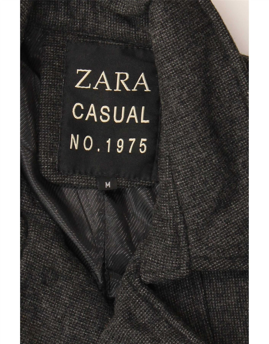 Casaco Zara Masculino Pea UK 38 Cinza Médio