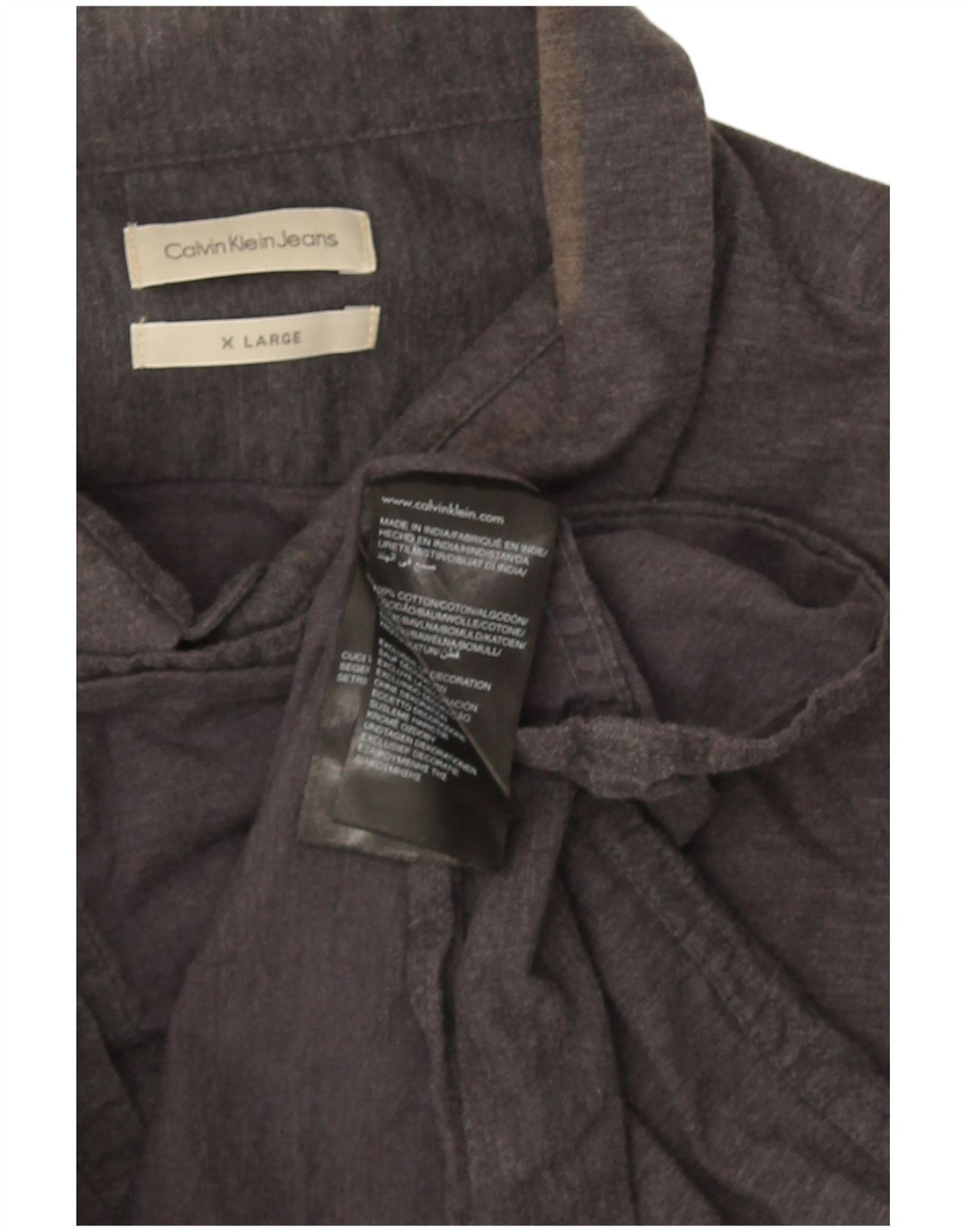 Camisa masculina Calvin Klein Jeans XL cinza algodão