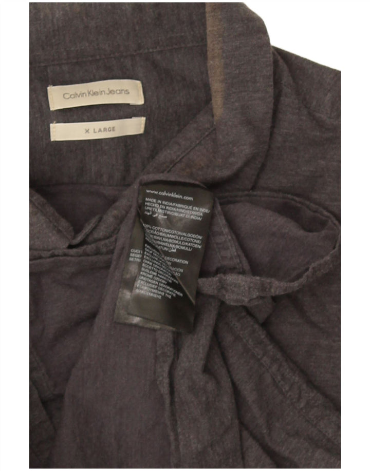 Camisa masculina Calvin Klein Jeans XL cinza algodão