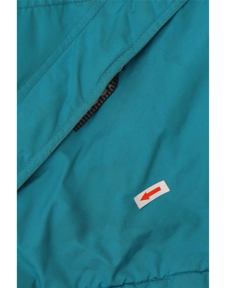 Jaqueta de esqui masculina com capuz Brugi UK 40 grande bloco colorido azul
