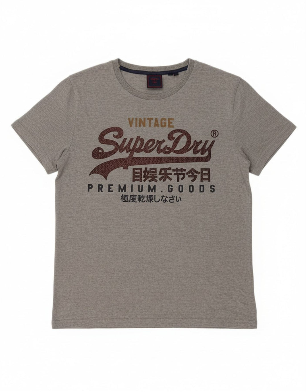 Camiseta feminina Superdry com estampa gráfica UK 18 XL algodão cinza