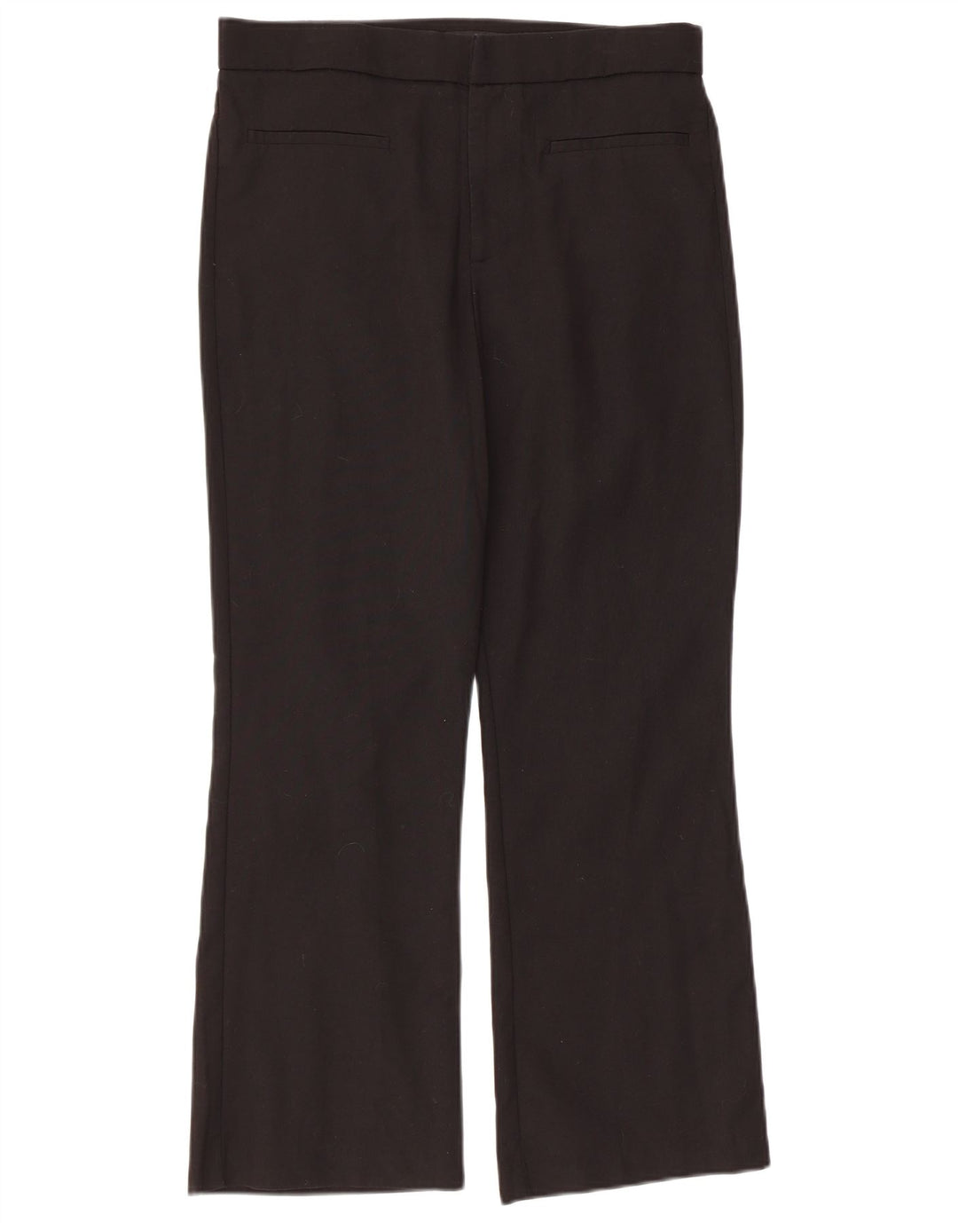 Zara Calça feminina regular reta casual grande W32 L26 preta