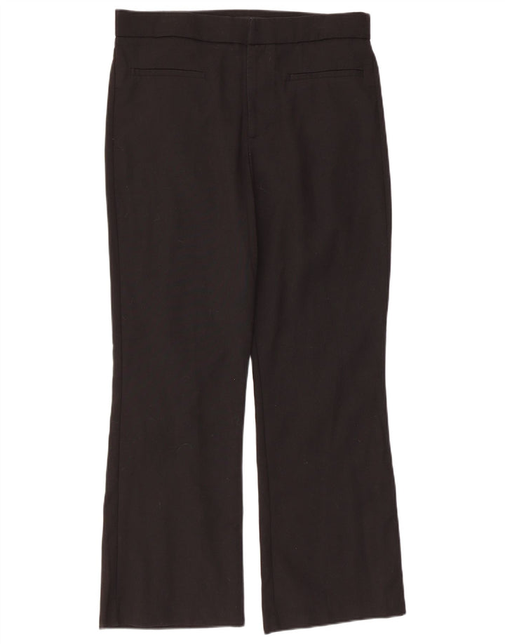 Zara Calça feminina regular reta casual grande W32 L26 preta