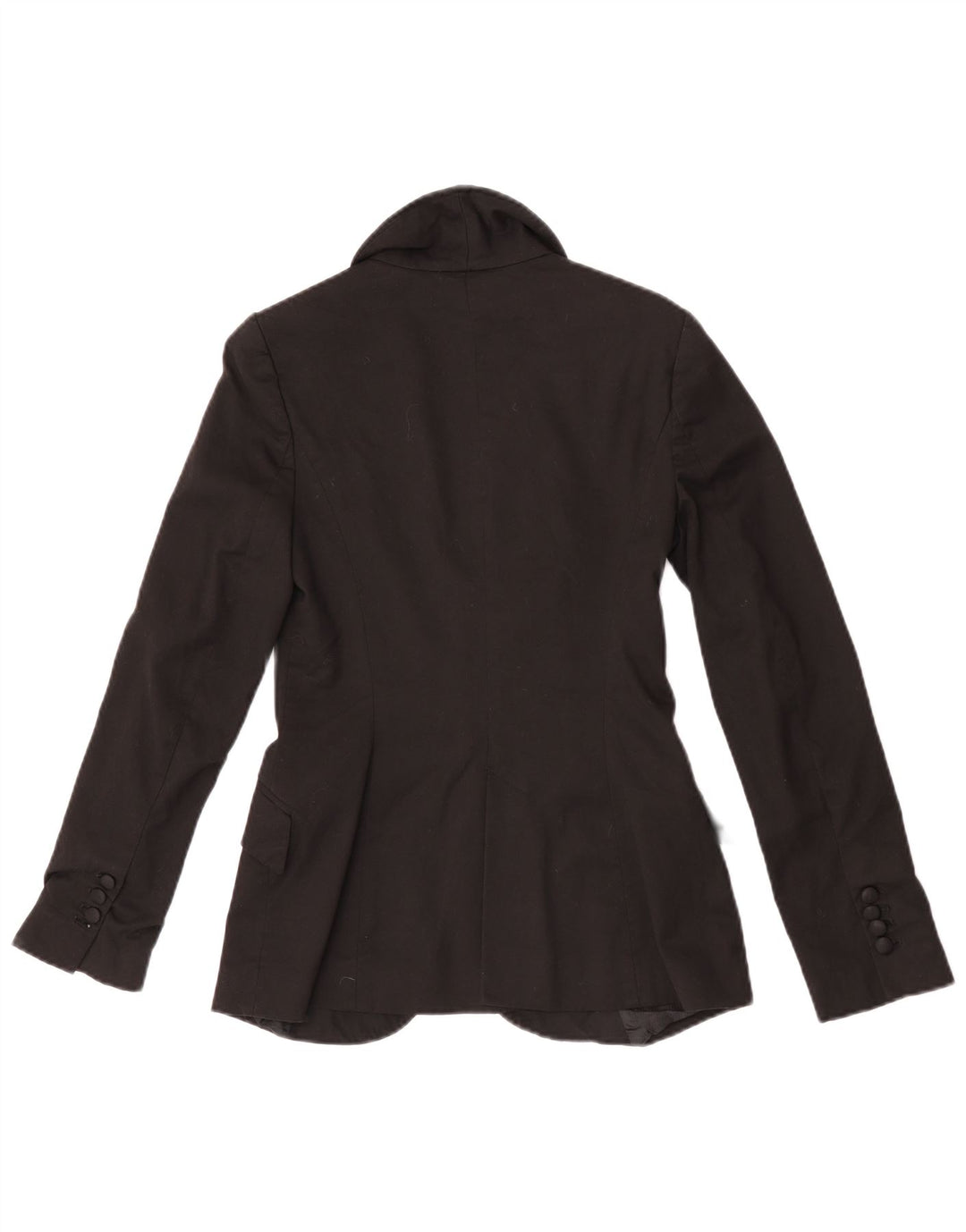 Jaqueta blazer feminina Zara com 1 botão Reino Unido 10 pequeno poliéster preto