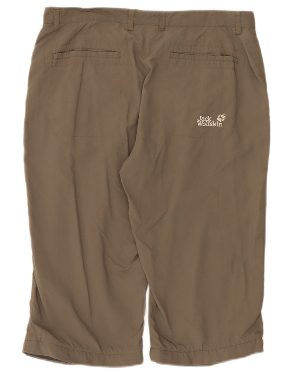 Bermuda feminina Jack Wolfskin UK 8/10 pequena W29 cinza poliamida