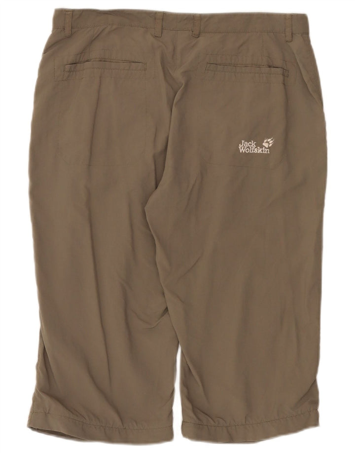 Bermuda feminina Jack Wolfskin UK 8/10 pequena W29 cinza poliamida