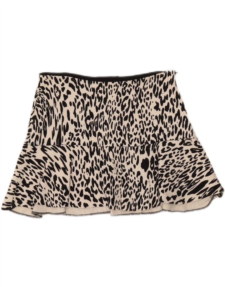 Zara Minissaia feminina média W28 off white animal print