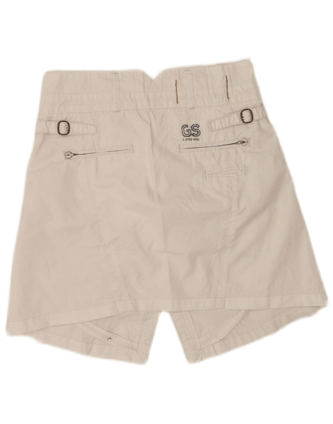 Minissaia jeans feminina G-Star W27 algodão branco médio