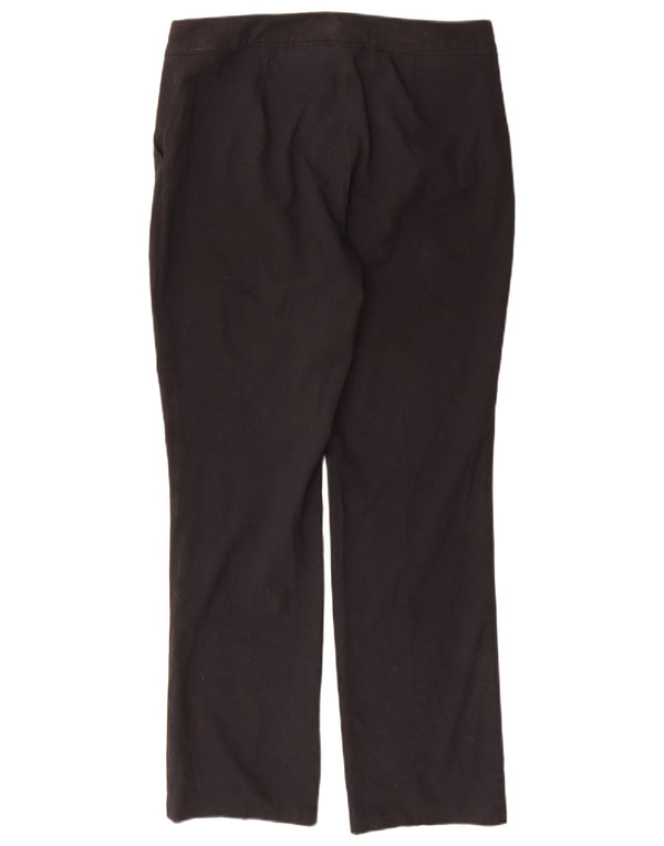Calça feminina Marks & Spencer Straight Suit Reino Unido 12 Médio W32 L31 Preta