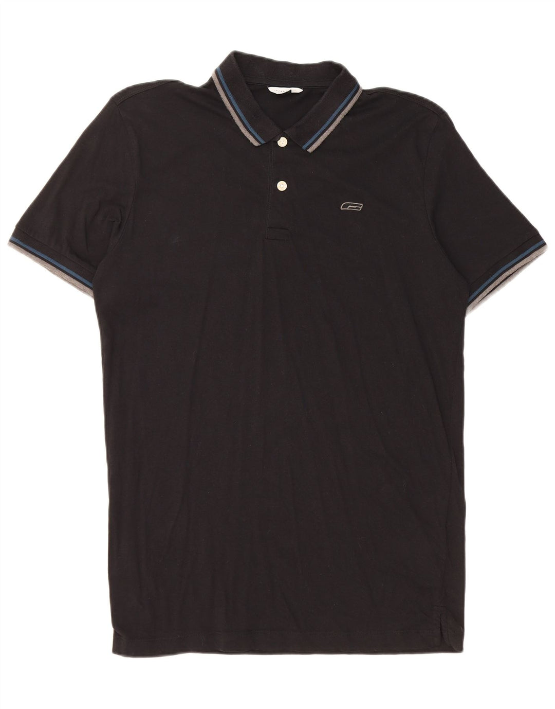 Camisa polo masculina JACK & JONES grande algodão preto