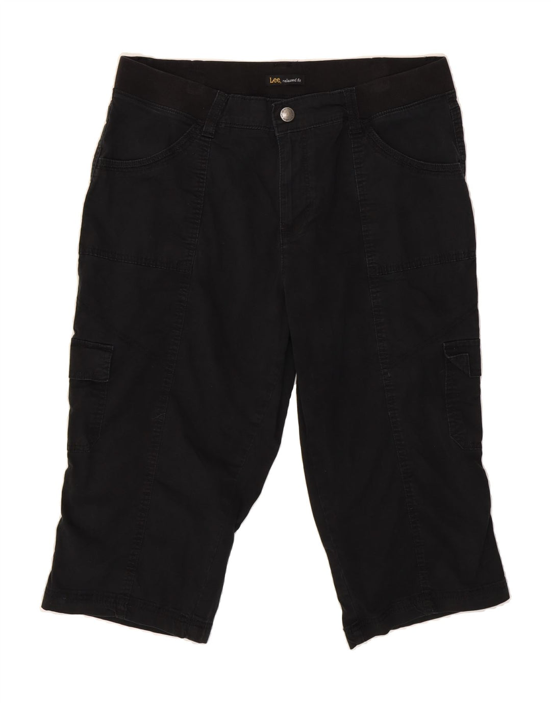 LEE Womens Cargo Capri Trousers US 16 2XL W38  Black Cotton Vintage Lee and Second-Hand Lee from Messina Hembry 