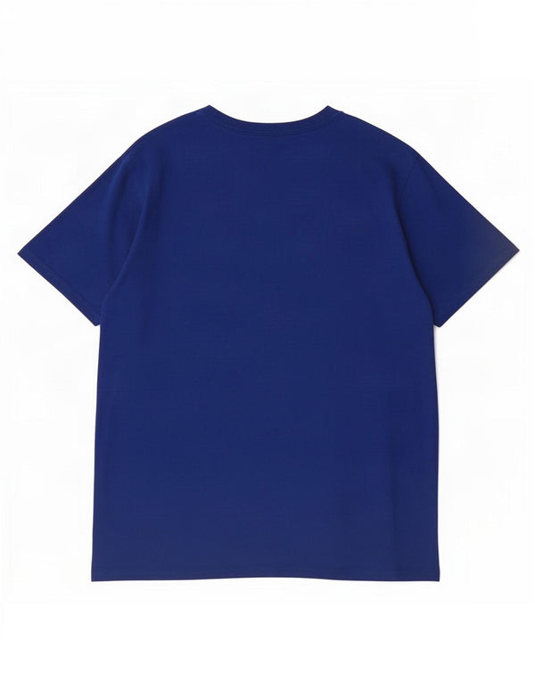 Adidas Mens Graphic T-Shirt Top Grande Algodão Azul Marinho