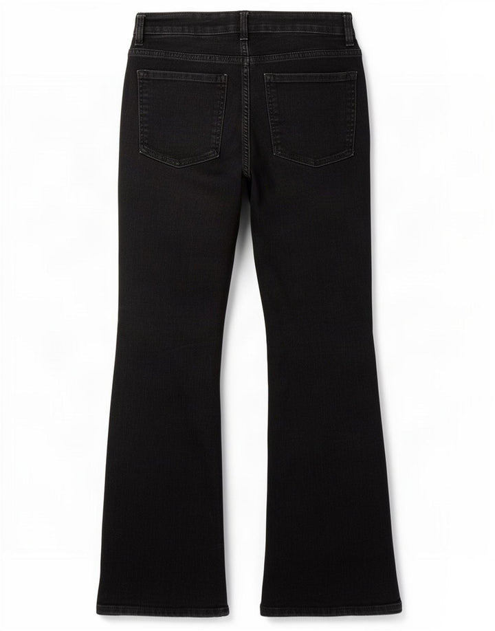 Calça jeans feminina Marks & Spencer Eva Bootcut Reino Unido 10 pequena W27 L27 preta
