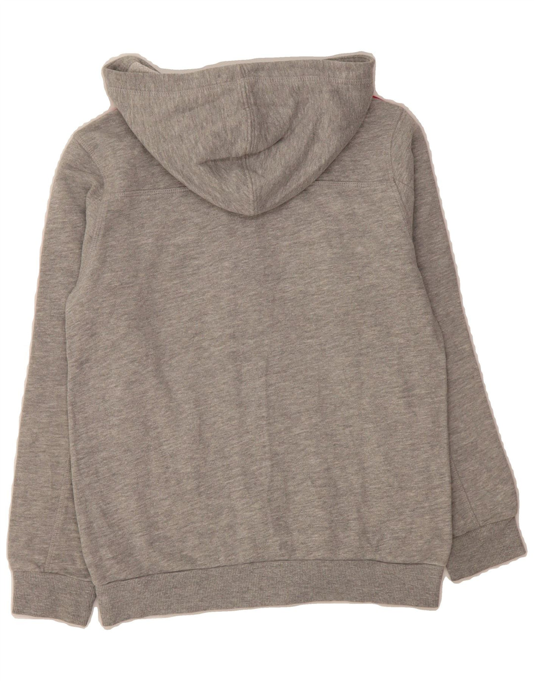 ADIDAS Girls Graphic Zip Hoodie Sweater 9-10 Years Grey Cotton Vintage Adidas and Second-Hand Adidas from Messina Hembry 
