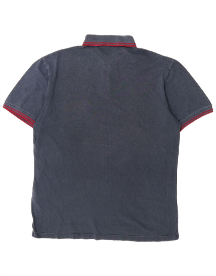 Camisa polo masculina Fred Perry grande algodão azul marinho