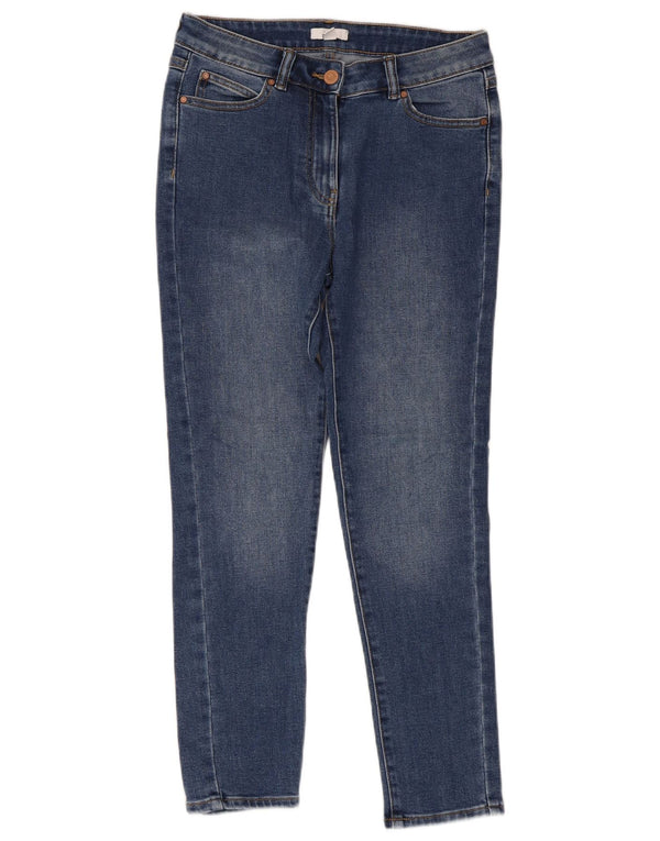 M&Co Jeans Skinny Feminino Reino Unido 10 Pequeno W28 L25 Azul Algodão