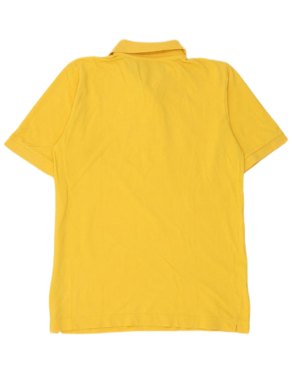 Camisa polo masculina Kappa pequena algodão amarelo