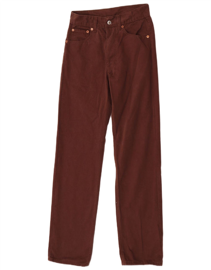 Calça jeans feminina Levi's 501 Straight W29 L32 algodão marrom