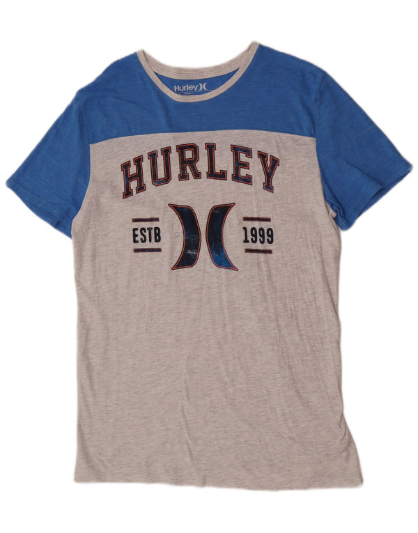 Camiseta Hurley Boys Premium Fit Graphic 14-15 Anos Cinza Colorblock
