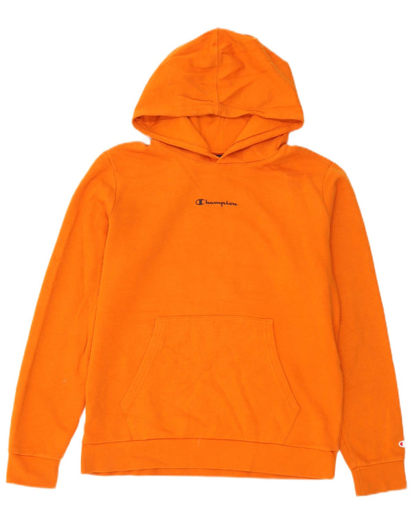 Jumper com capuz Champion Boys 15-16 anos 2XL algodão laranja