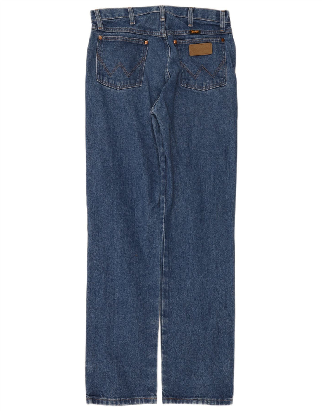 Wrangler Mens Straight Jeans W32 L34 Azul Algodão