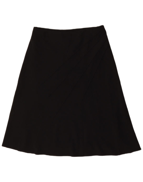Saia feminina Marks & Spencer UK 18 XL W36 poliéster preto