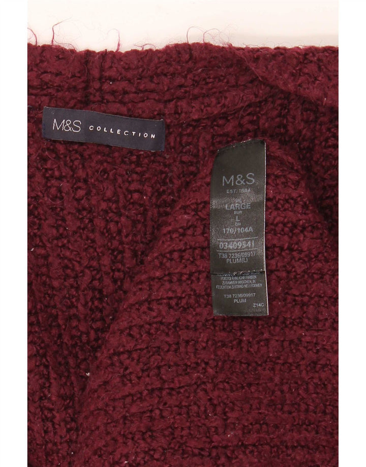 Suéter cardigã aberto grande Marks & Spencer Reino Unido 16 grande marrom