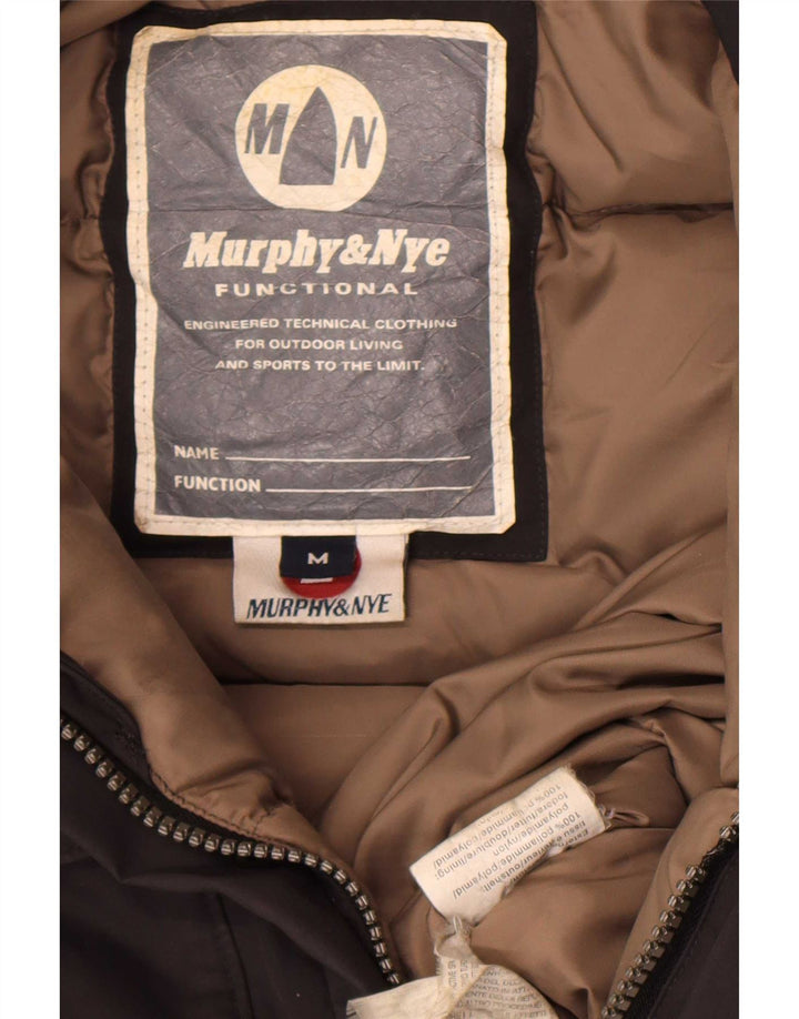 Jaqueta masculina acolchoada com capuz Murphy & Nye Reino Unido 38 médio preto