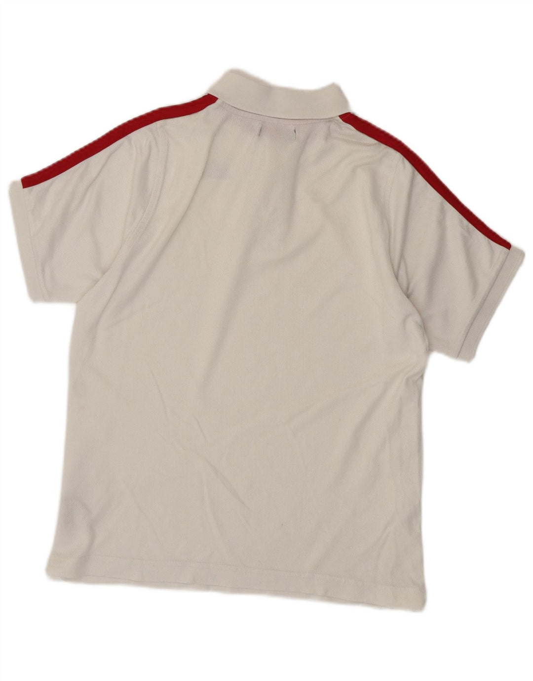 Camisa polo masculina Kappa pequena branca de algodão colorblock