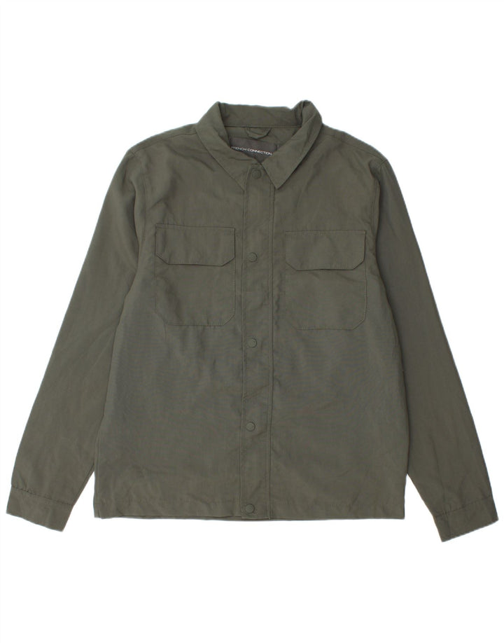 Camiseta masculina French Connection poliamida cáqui média