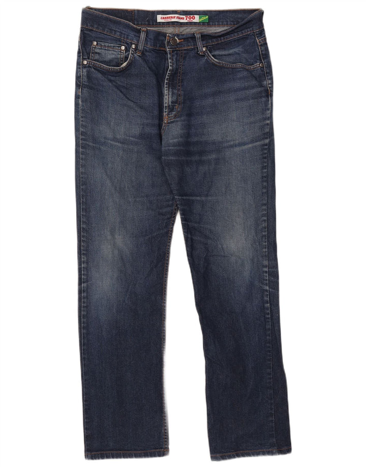 Carrera Masculino 700 Straight Jeans W34 L30 Azul Marinho Algodão