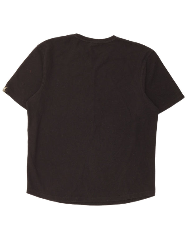 Camiseta masculina Zara Top grande poliéster preto