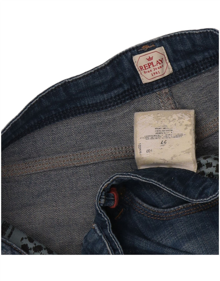 Shorts jeans feminino Replay W27 pequeno azul