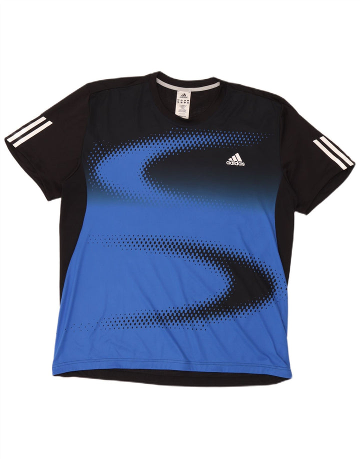 Adidas Masculino Clima 365 Camiseta Top 2XL Preto Colorblock Poliéster
