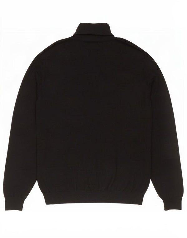 Zara Suéter masculino com gola redonda e viscose preta média