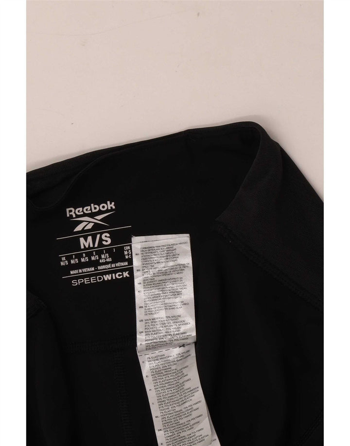 Leggings femininos Reebok de cintura alta pequenos nylon preto