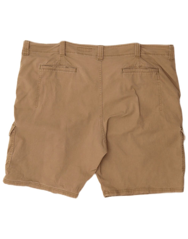 Shorts cargo masculino Wrangler com ajuste relaxado W44 2XL algodão bege