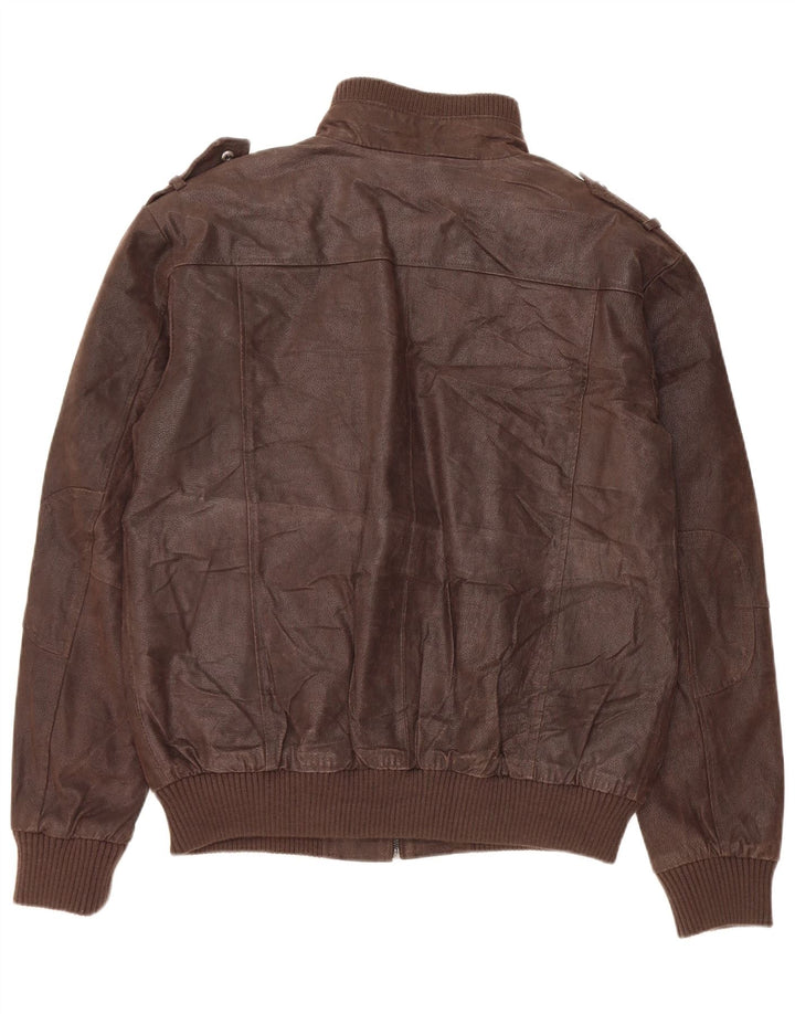 Jaqueta de couro militar masculina Bata and More IT 54 2XL marrom