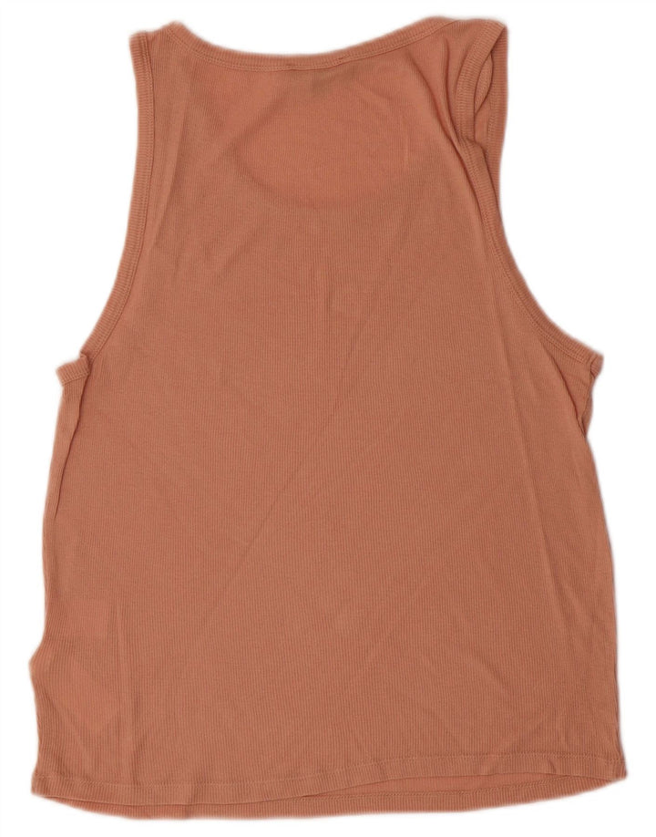 J. Crew colete feminino top UK 14 grande algodão laranja