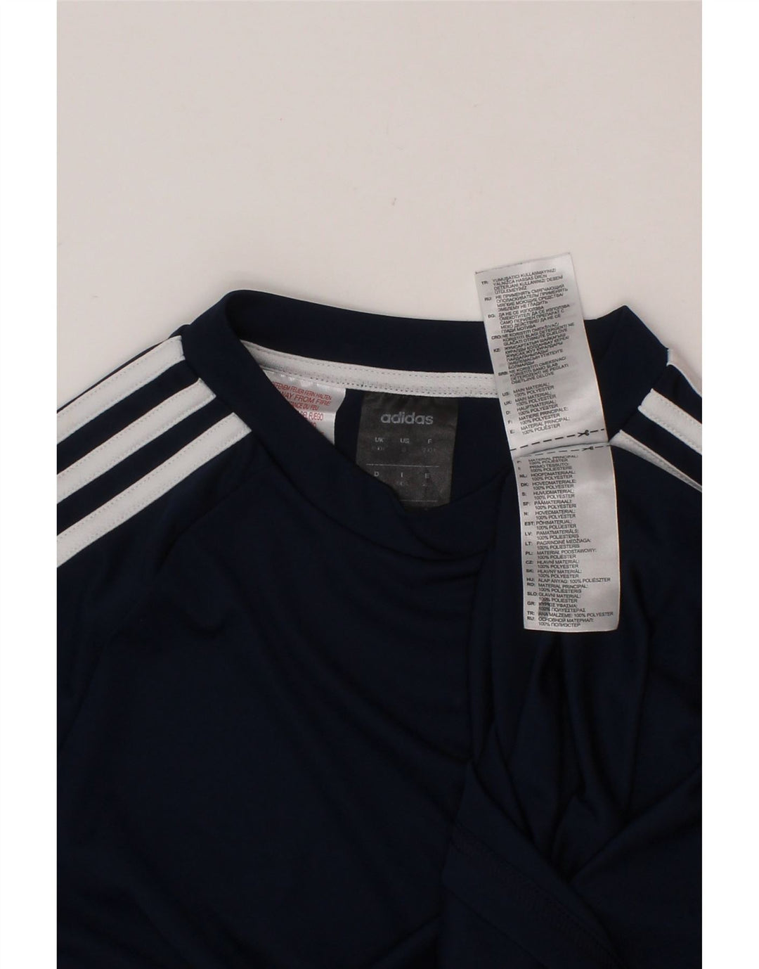 Camiseta ADIDAS Menino Climalite Top 9-10 Anos Azul Marinho Poliéster