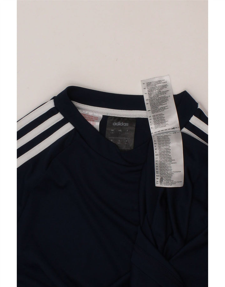 Camiseta ADIDAS Menino Climalite Top 9-10 Anos Azul Marinho Poliéster