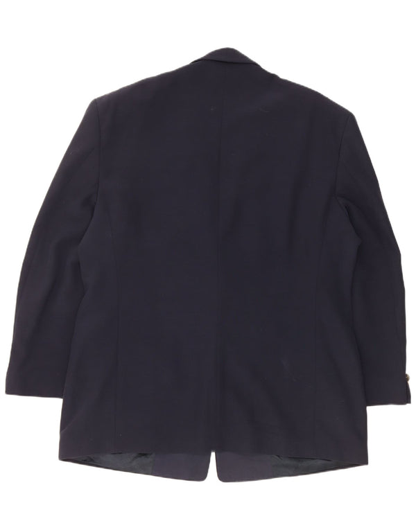 Jaqueta blazer masculina Carlo Pignatelli com 2 botões IT 58 4XL lã azul marinho