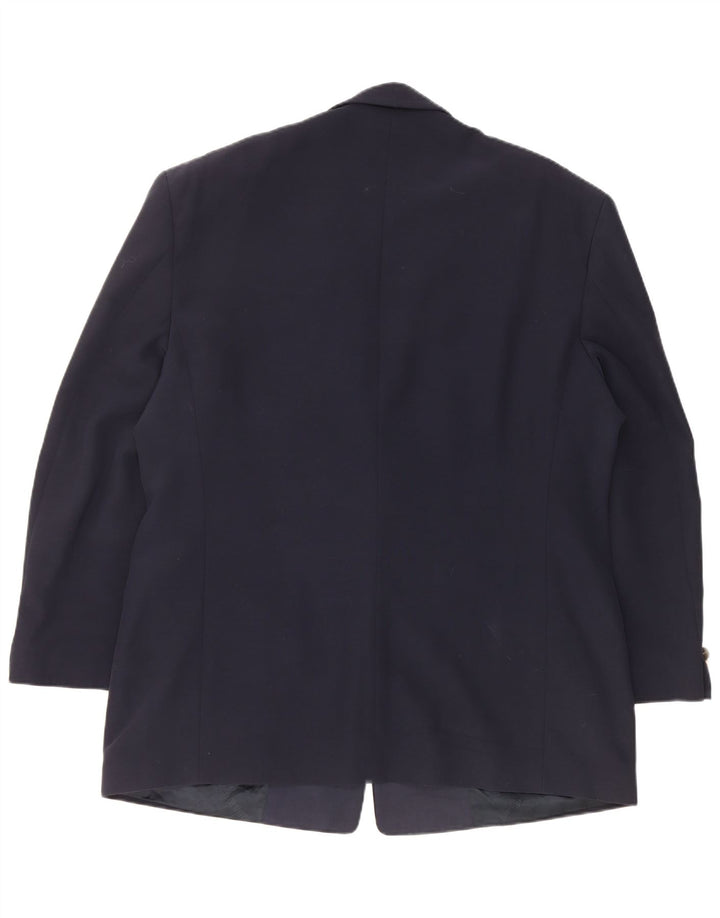 Jaqueta blazer masculina Carlo Pignatelli com 2 botões IT 58 4XL lã azul marinho