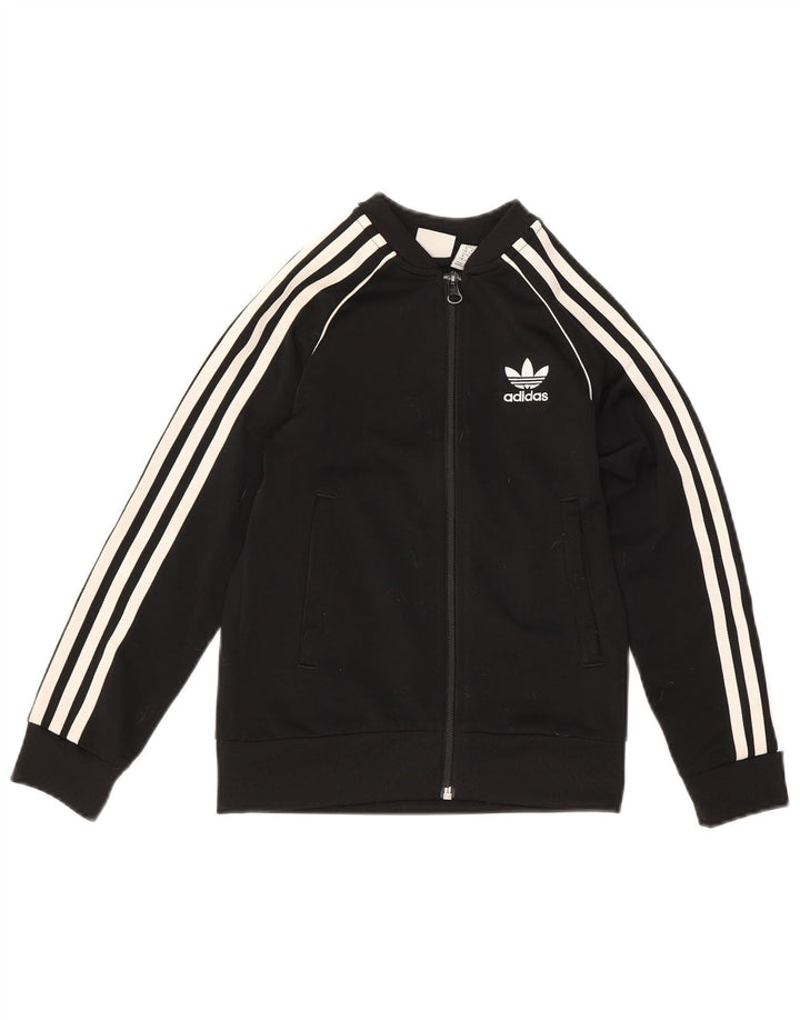 Casaco de treino Adidas Boys 7-8 anos preto poliéster