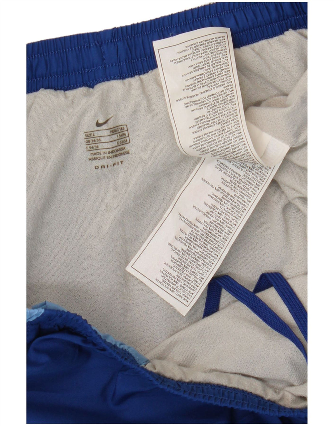 NIKE Mens Dri Fit Sport Shorts Grande Azul Colourblock Poliéster