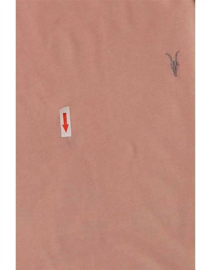 Camiseta masculina All Saints Regular Fit Top Médio Algodão Rosa