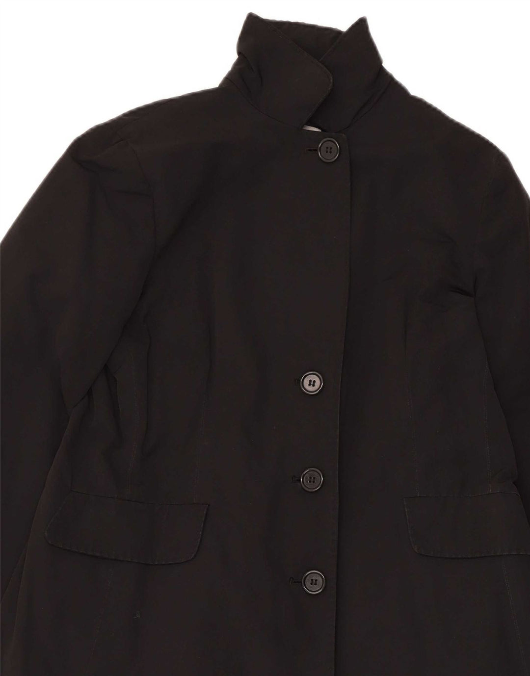 Sobretudo feminino Aspesi UK 18 XL algodão preto