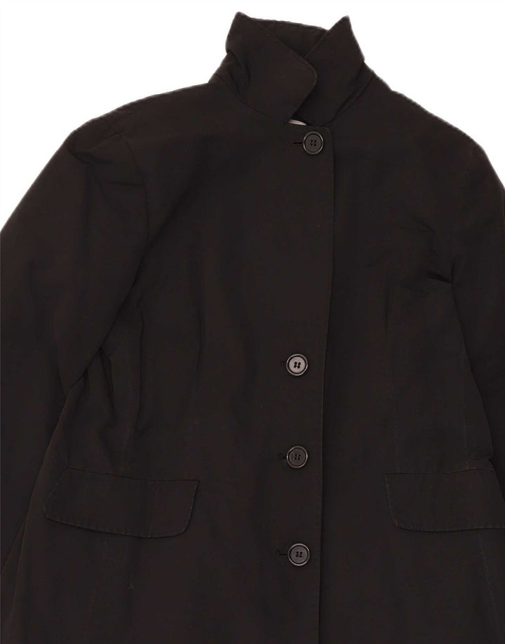 Sobretudo feminino Aspesi UK 18 XL algodão preto