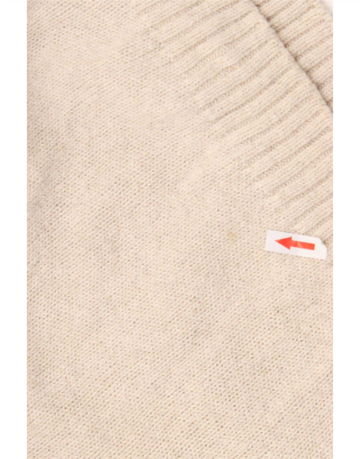 Suéter masculino Marks & Spencer com decote em V grande algodão branco